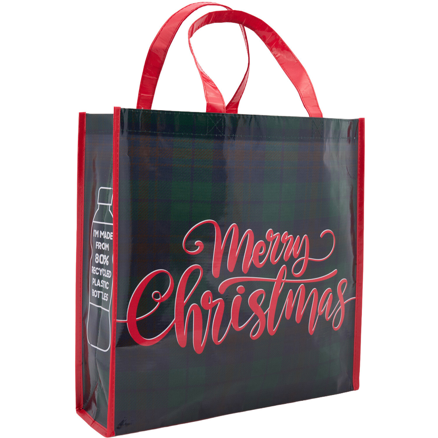 A Timeless Christmas Tartan Merry Christmas Shopper Bag