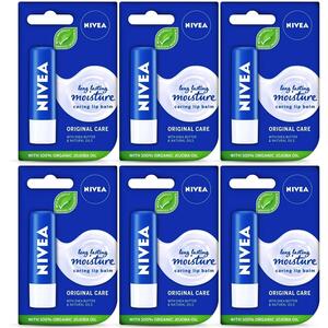 Nivea Original Care Lip Balm Stick 4.8g - Pack of 6