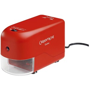 Caran d'Ache Automatic Electric Pencil Sharpener Red - Adjustable Angles, up to 12mm