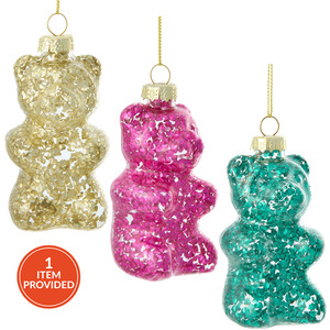 Glittery Bear Hanging Decoration