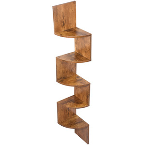 5 Tier Floating Corner Wall Shelf for Home Storage