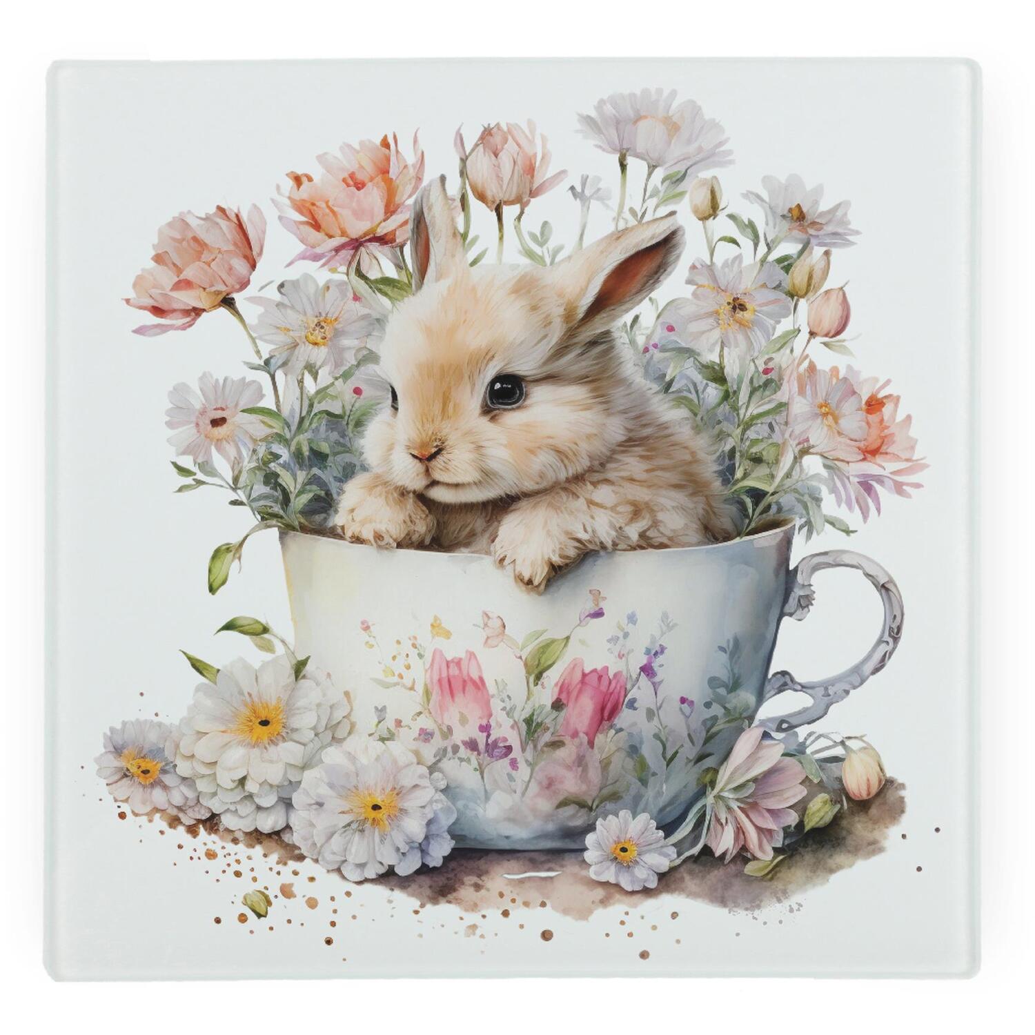 Image of Teacup Bunny Large Square Worktop Protector&hellip;