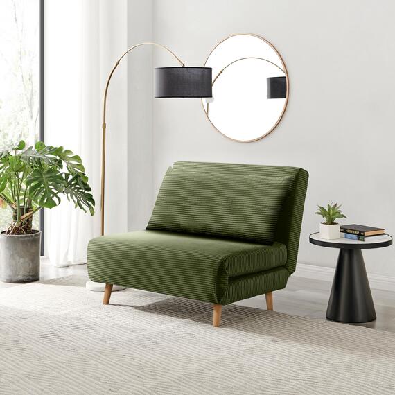 Bobby Green Jumbo Corduroy Single Folding Sofa Bed Chair