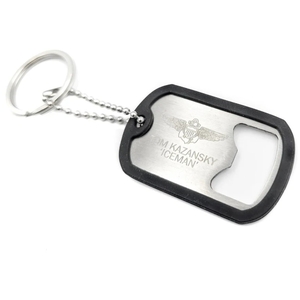 Top Gun Dog Tag Bottle Opener 1 of 5 Designs Selected at Random