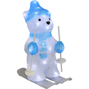 Acrylic Skiing Polar Bear Decoration