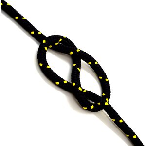 12mm x 10 metres / 32.8 ft of Black & Yellow Polypropylene Rope, Solid Braided Poly Rope Cord Twine