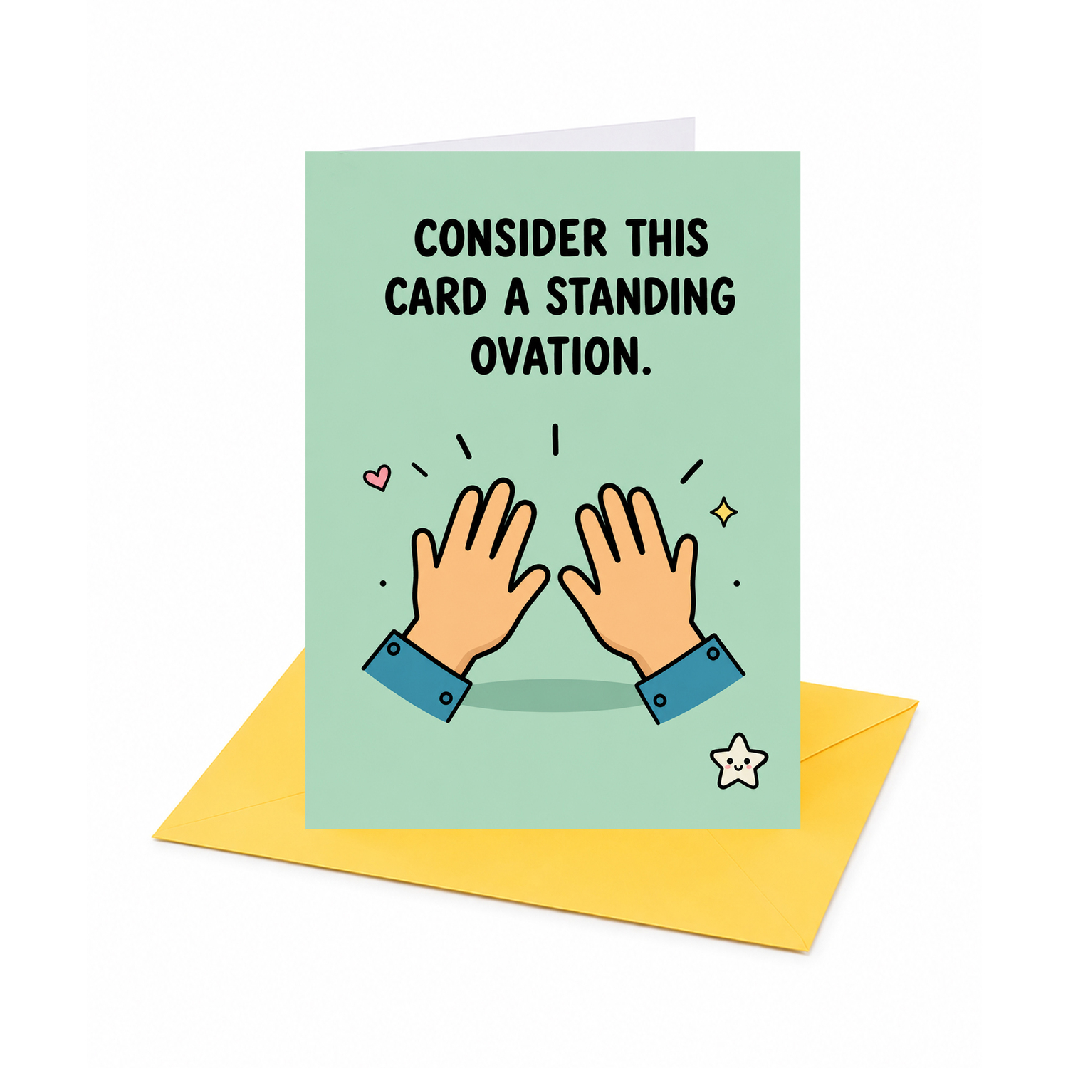 Consider This Card a Standing Ovation Well Done Open Card - Image 2