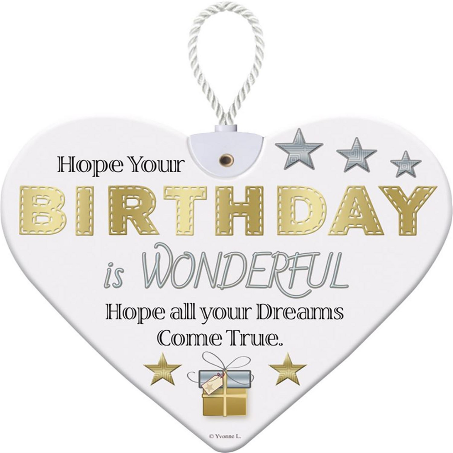 BIRTHDAY HeartFelts Hanging Plaque - Multi