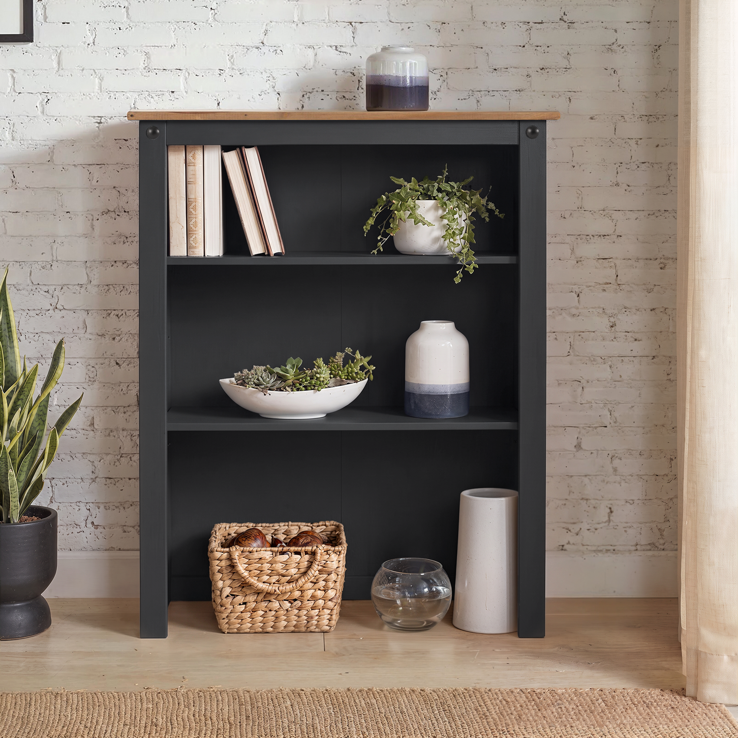 Mercers Furniture Corona Charcoal Small Dresser Top - Charcoal Grey