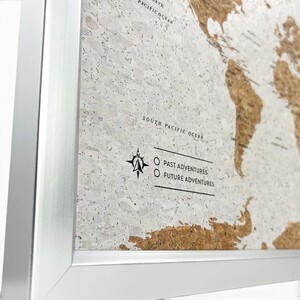 Splosh Travel Map World Framed Silver
