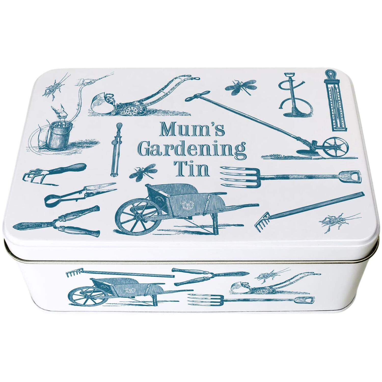 Mums Gardening Tin - Vintage Garden Tool/Seed Storage Box Gifts for Mothers Day - Image 2