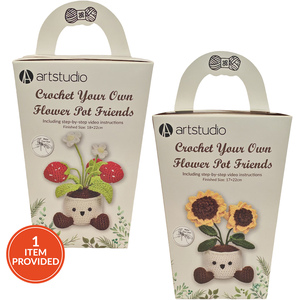 Crochet Your Own Flower Pot Friends Kit