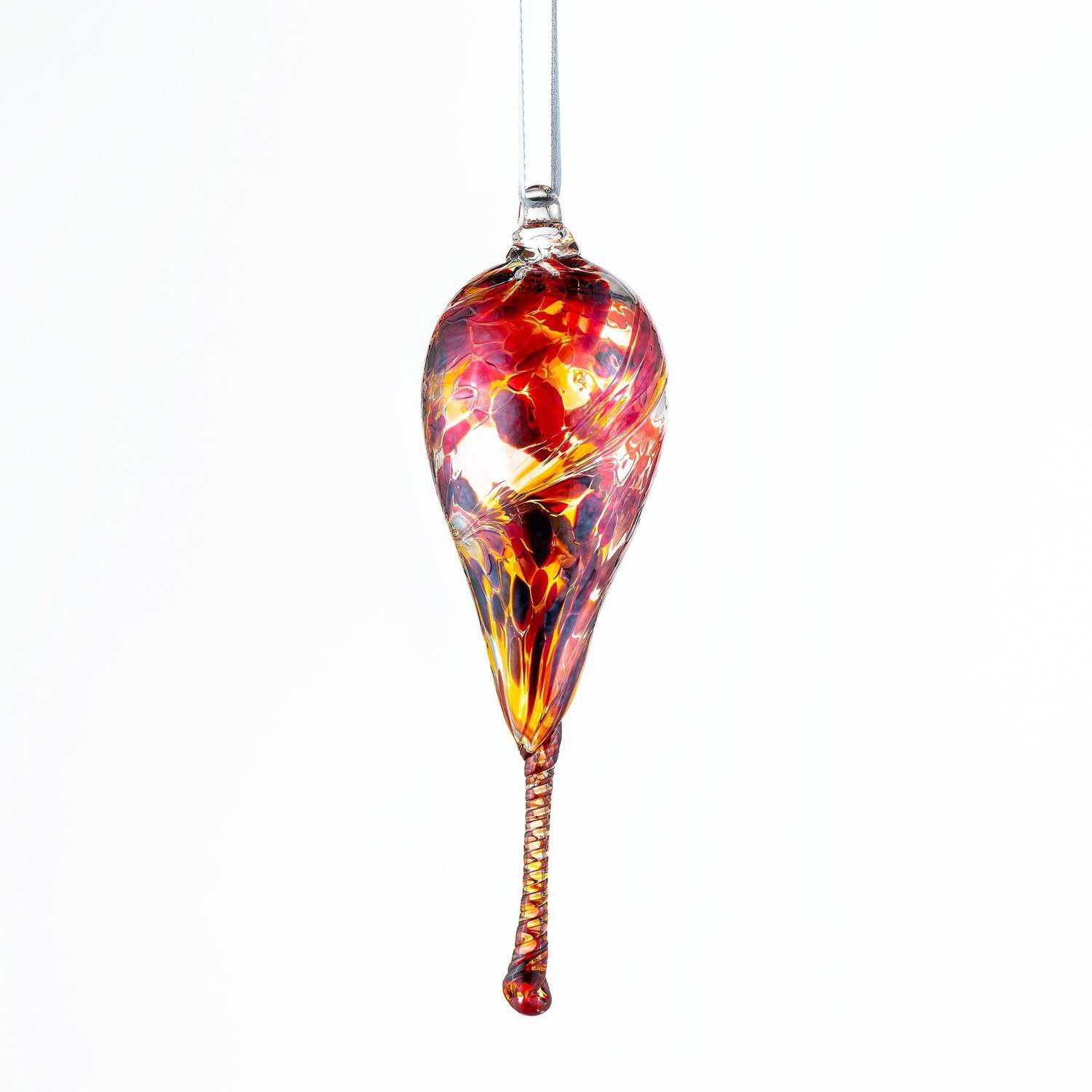 Sienna Glass 16cm Friendship Droplet Phoenix in Dark Red