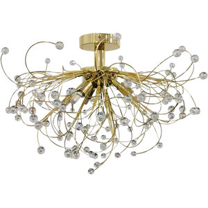 Burst Polished Brass With Beaded Jewels Ceiling Light