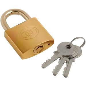 Fort Fasteners Tri-Circle Padlock 20mm Brass Pack of 1