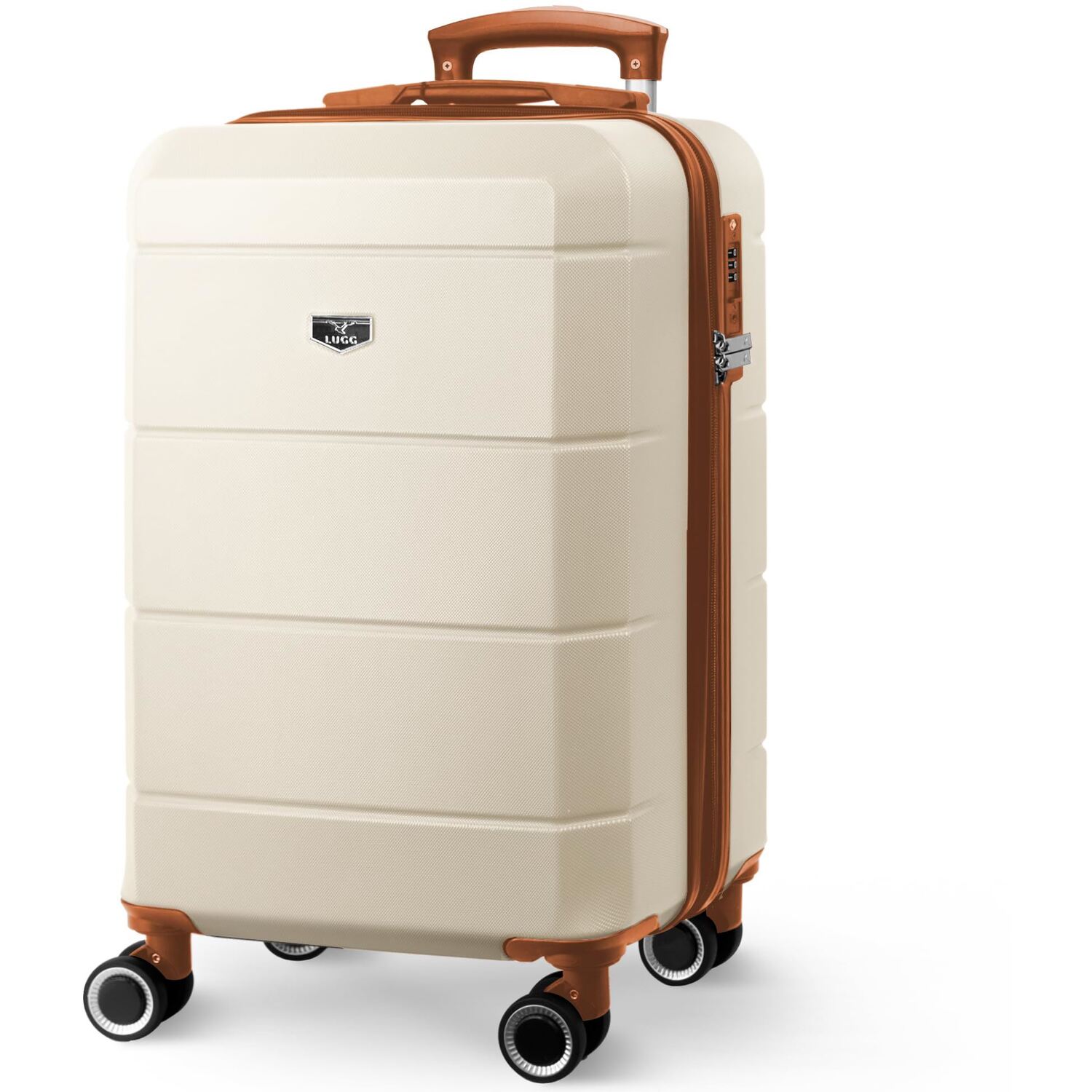 Lugg Unisex Beige Jetset 20Inch Cabin Suitcase, Abs Hard Shell, Tsa Lock (55X35x23cm) In - Image 2