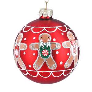 Red Gingerbread Hanging Bauble Decoration
