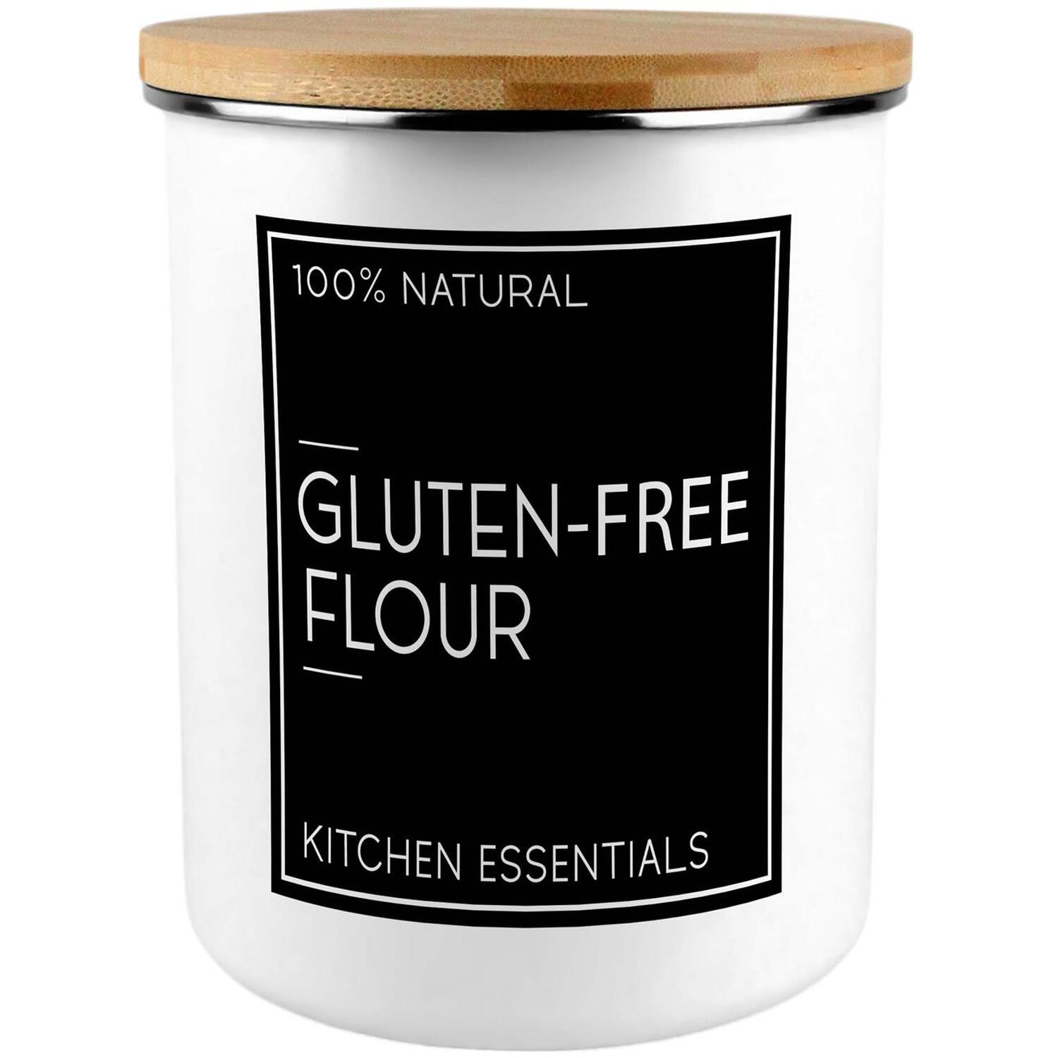 Purely Home Black Minimalist Extra Large Gluten-Free Flour Canister - Black
