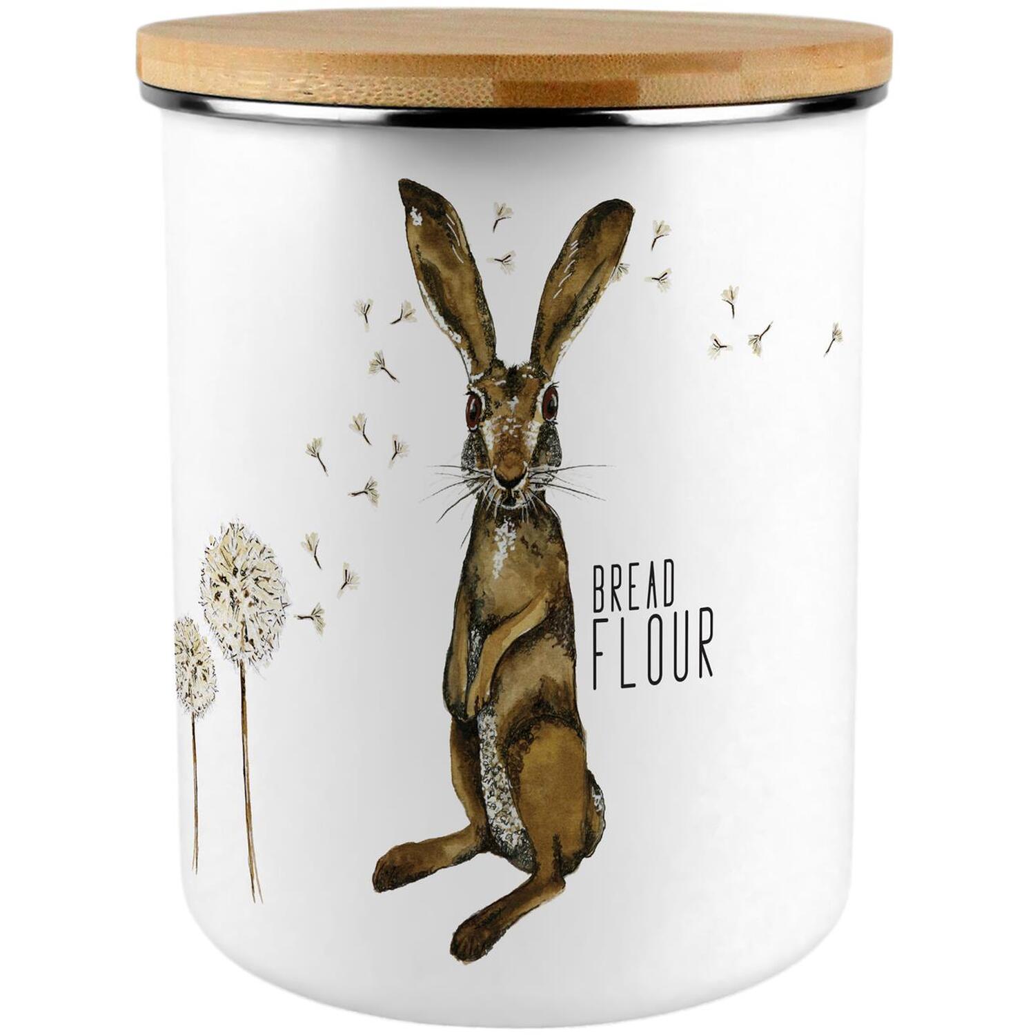 Purely Home Hare & Dandelions Extra Large Bread Flour Canister - Brown