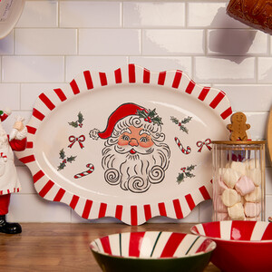 Jolly Santa Serving Dish