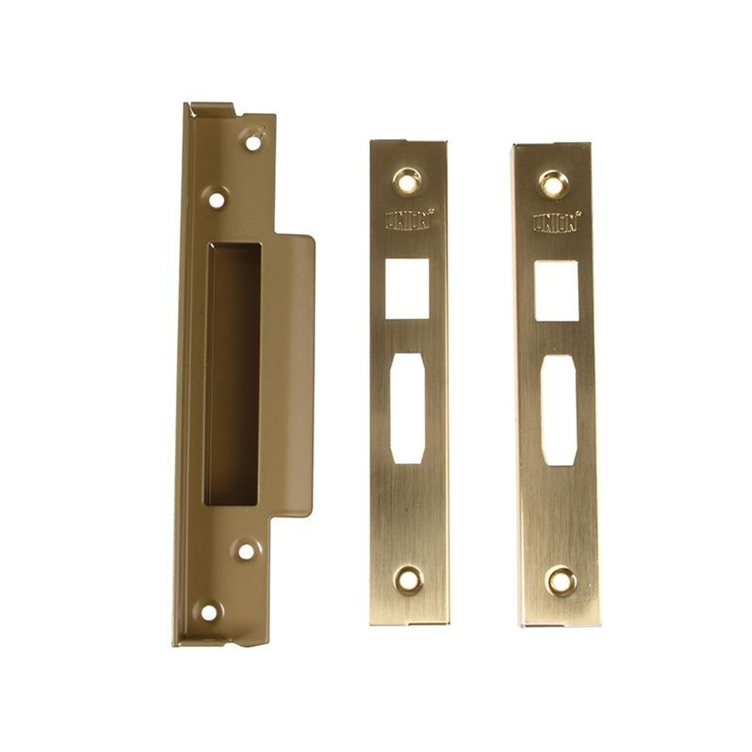 Union Strongbolt Mortice Rebate Kits Sashlocks - 2200 - Polished Brass