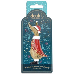 DCUK Christmas Wooden Duck Tree Decorations - Choice of Design A