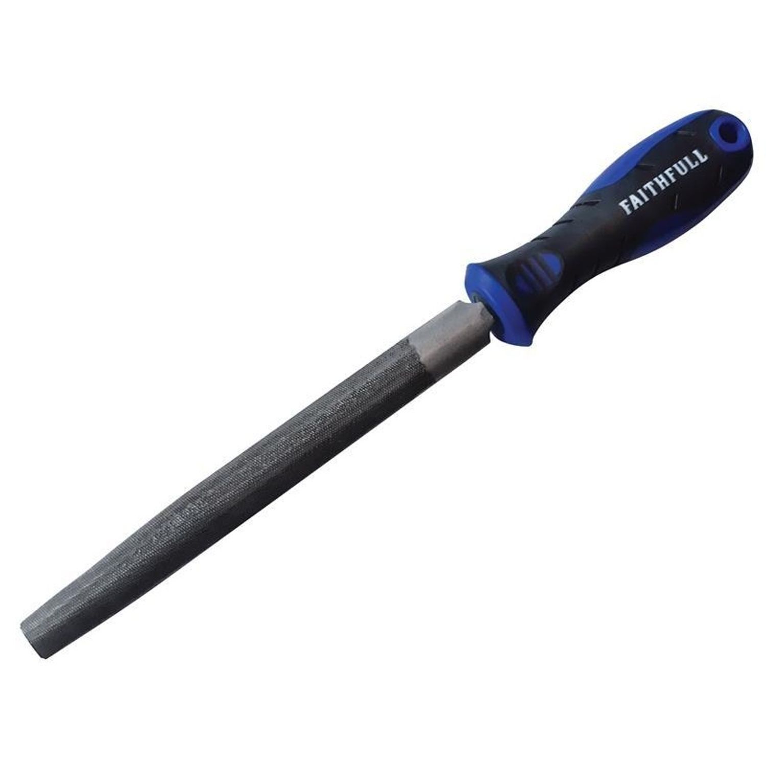 Faithfull Half-Round Second Cut File, Handled B - Multi Colour
