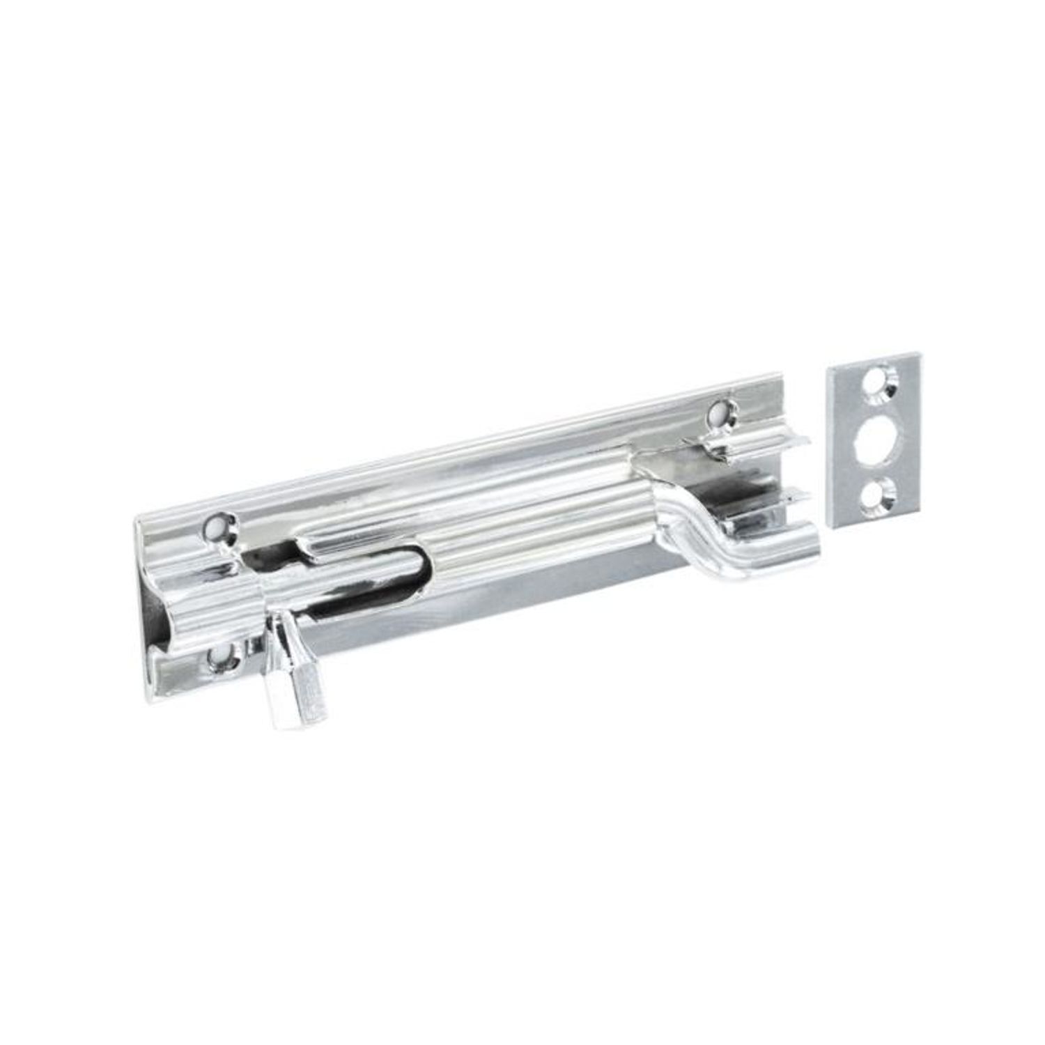 Securit Chrome Door Bolt E - Silver