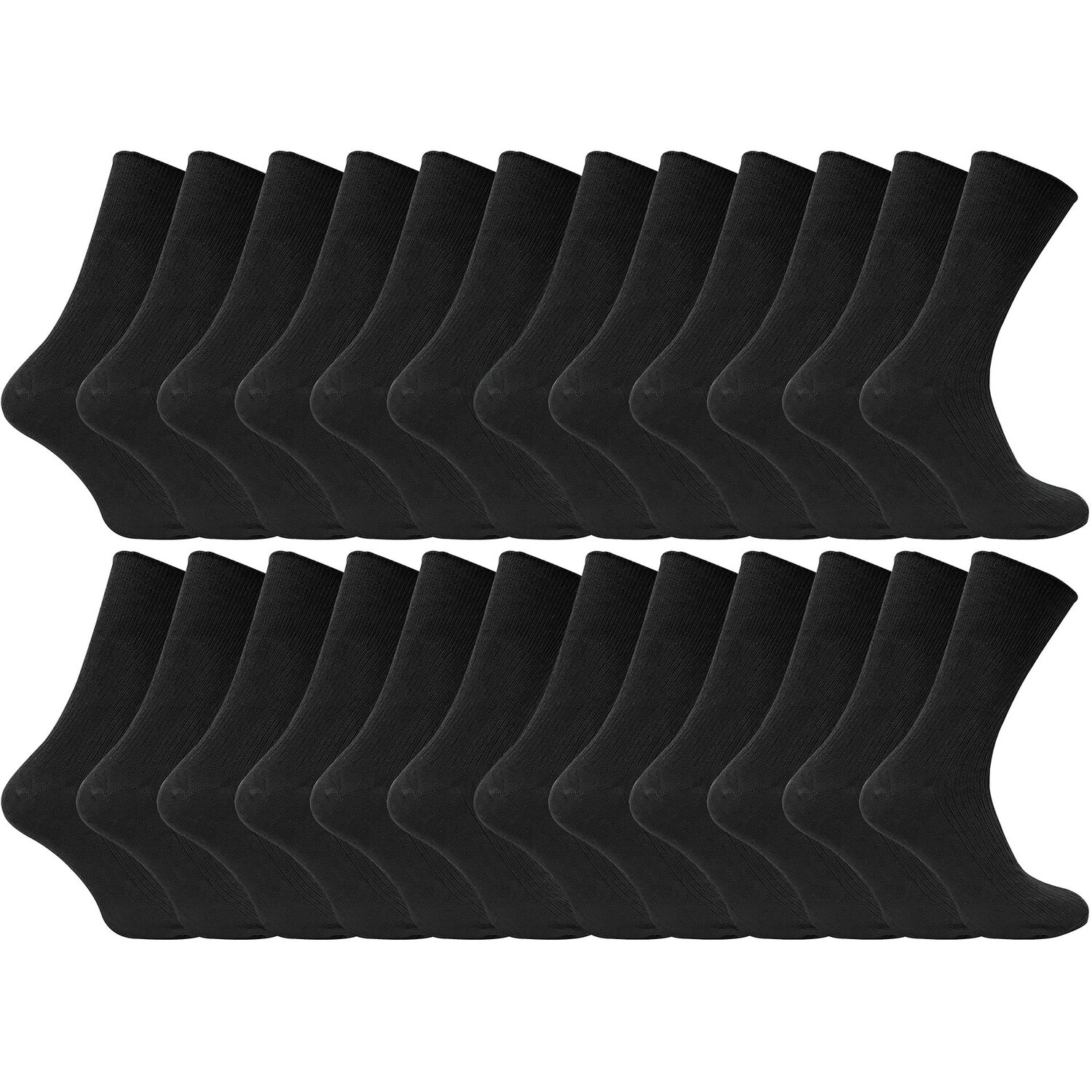 Sock Snob Men's Black 100% Cotton Non Elastic Breathable Socks - Image 2