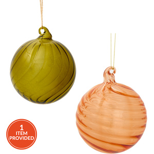 Opaque Autumn Swirl Bauble