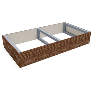 Dunster House Timber Effect Garden Bed Planter 1200mm x 600mm x 200mm