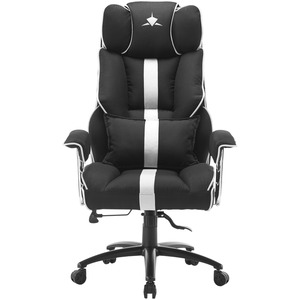 Le Mans Gaming Chair White & Black Racing Style Reclining PC Chair