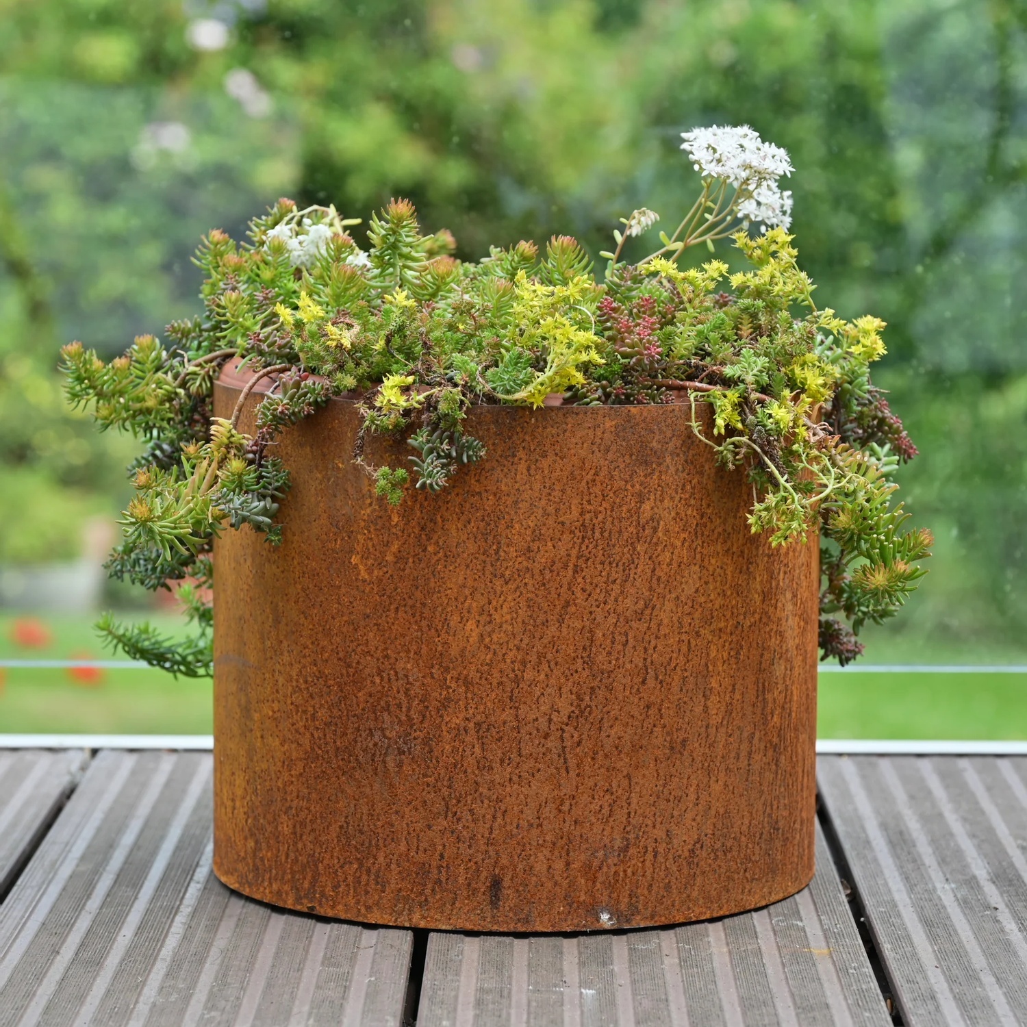  - Savageworksuk Rusty Plant PotsHandmade Mild Steel Garden PlantersDrainageStainless FeetMultiple Sizes - Image 3