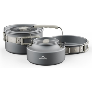 NATUREHIKE Wild Trekking Aluminium Alloy 2-4 Person Cook Set - 1.7L Pot, 7