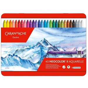 Neocolor II Water Soluble Wax Pastels - Assorted Colours / 40 Pack