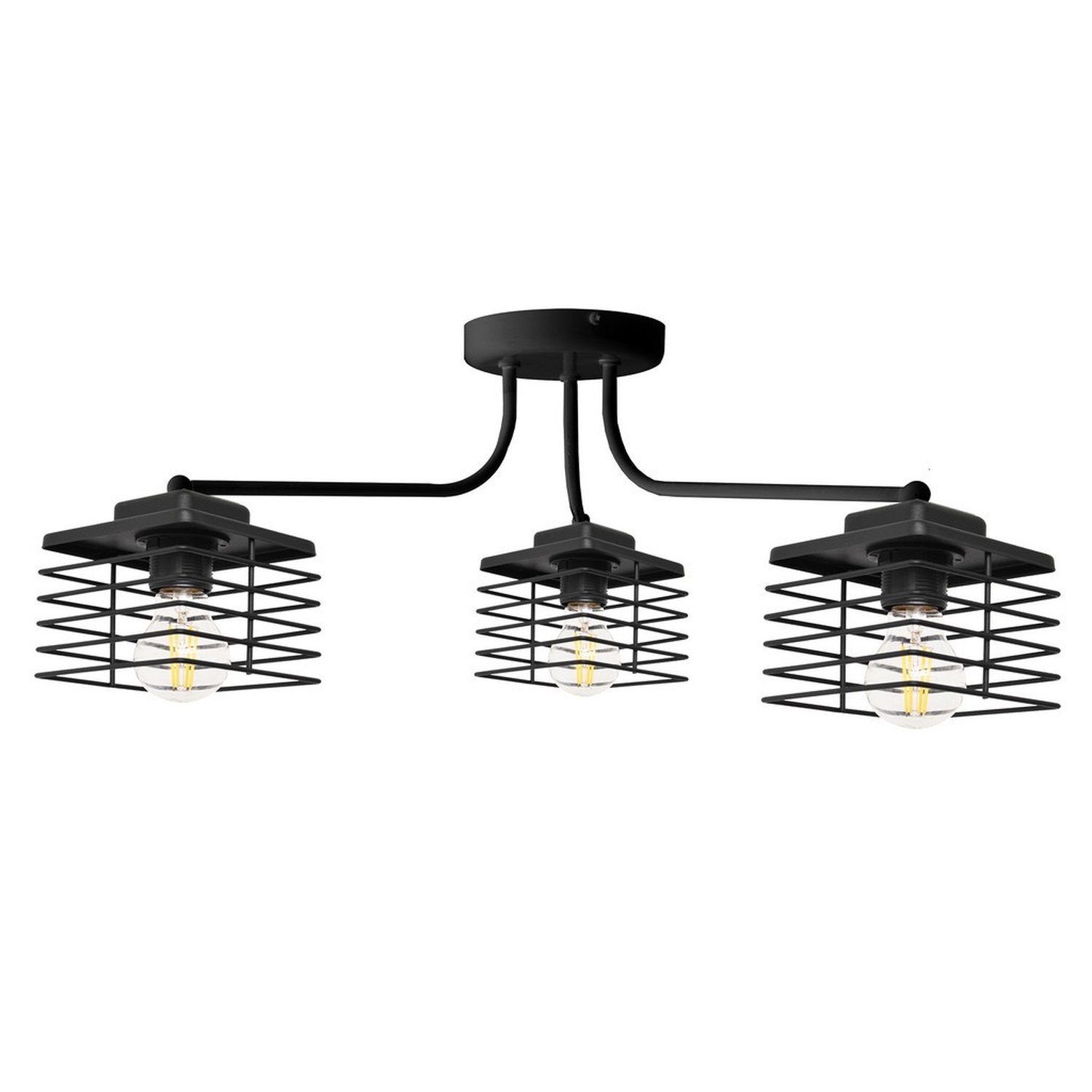 Helam Lighting Edison Ceiling Light Black