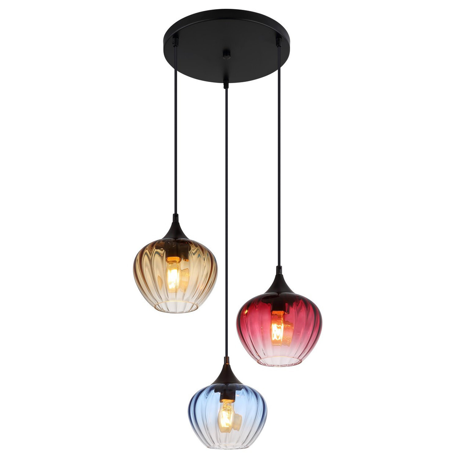 Globo Lighting Sander Pendant Light Black
