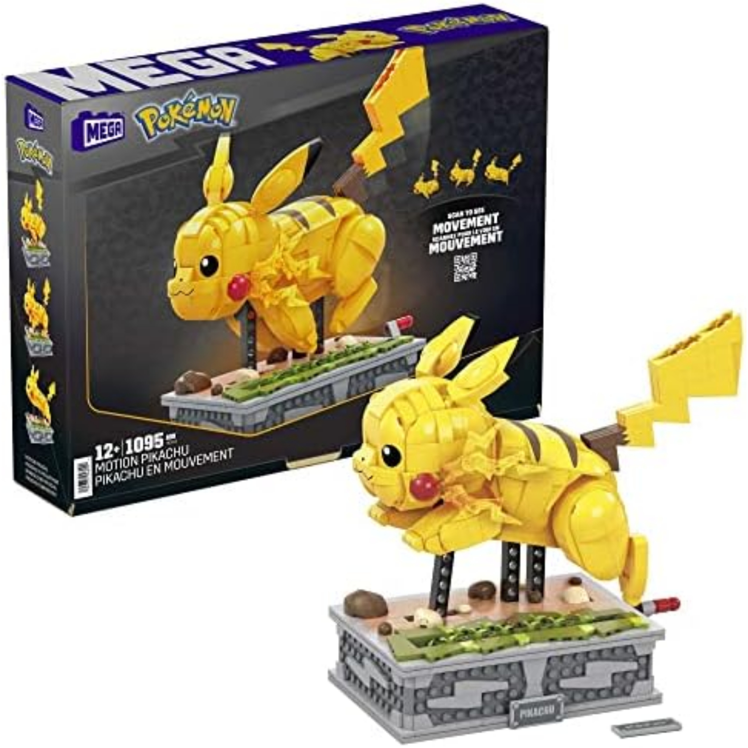Mega Pokémon Building Toys Set Motion Pikachu with 1092 Pieces Running Movement - Image 6