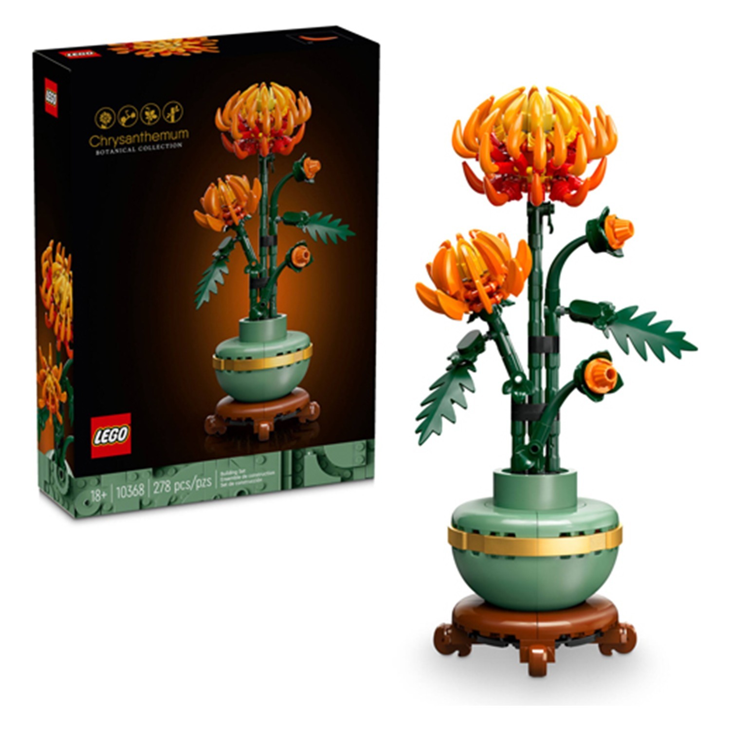 LEGO Botanicals Chrysanthemum 10368 Artificial Flower Adults Building Set 278pcs - Image 26