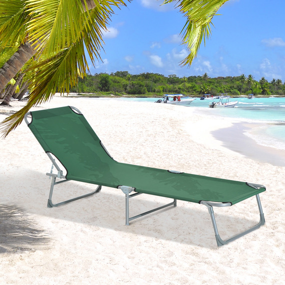 Outsunny Portable Folding Sun Lounger