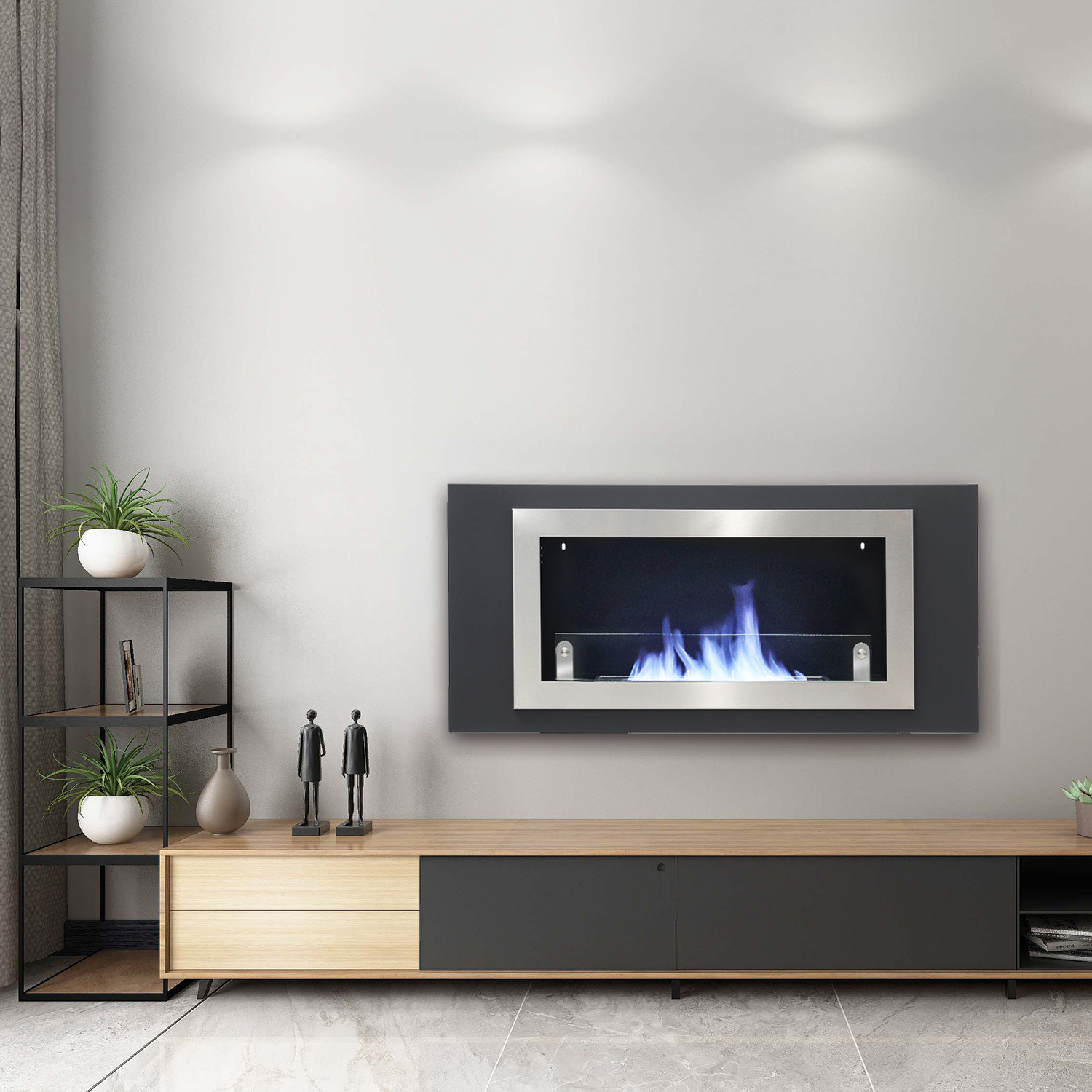 Wall Mounted Bio Ethanol Fireplace Heater