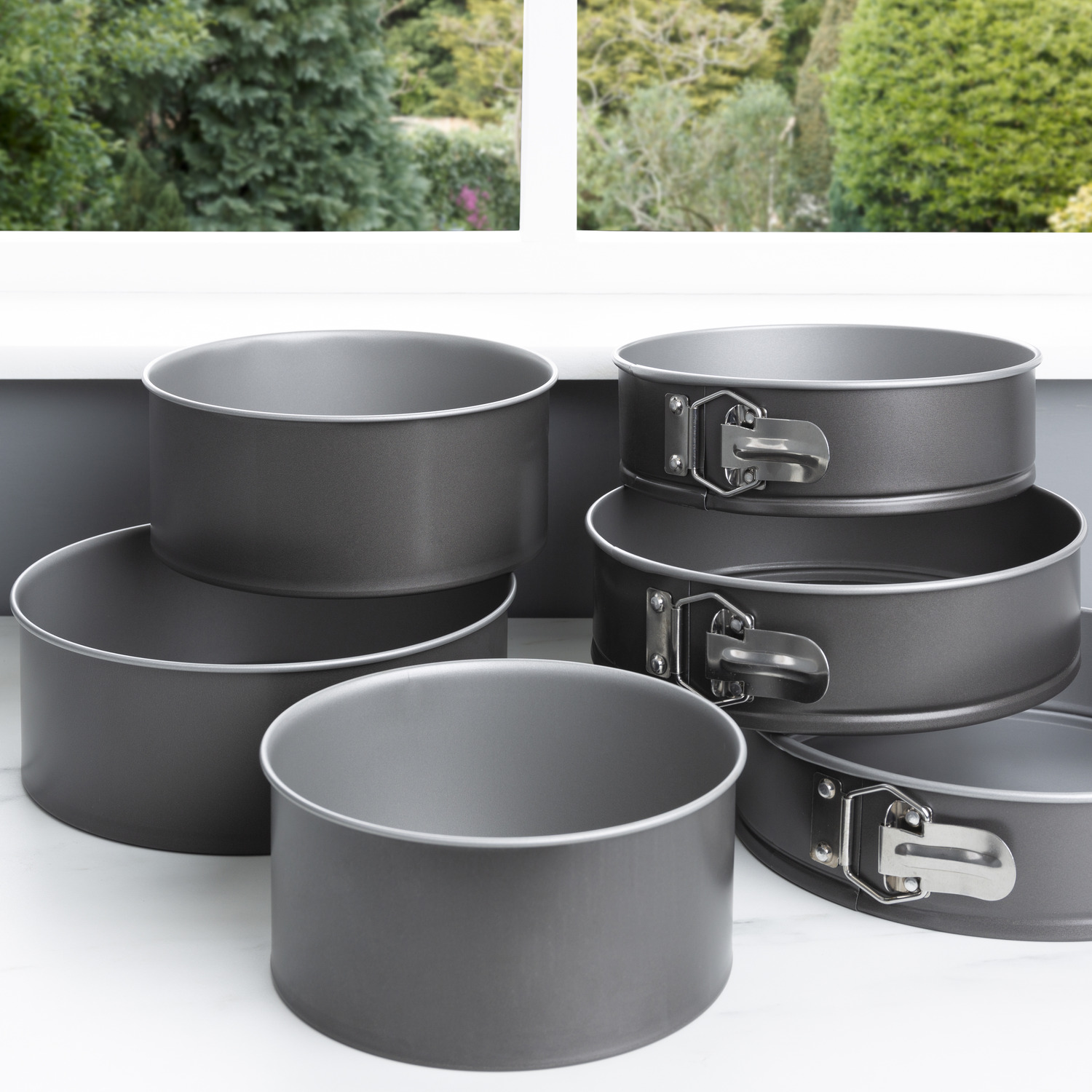 Wham Baker and Salt Cake and Springform Set Silver - Silver