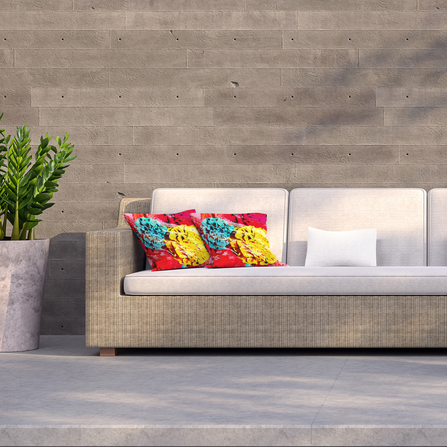 Roses Outdoor Cushion - Red / 60cm