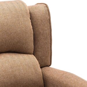Herringbone Beige Eaton Wing Back Fireside Check Fabric Recliner Armchair shot 2417010