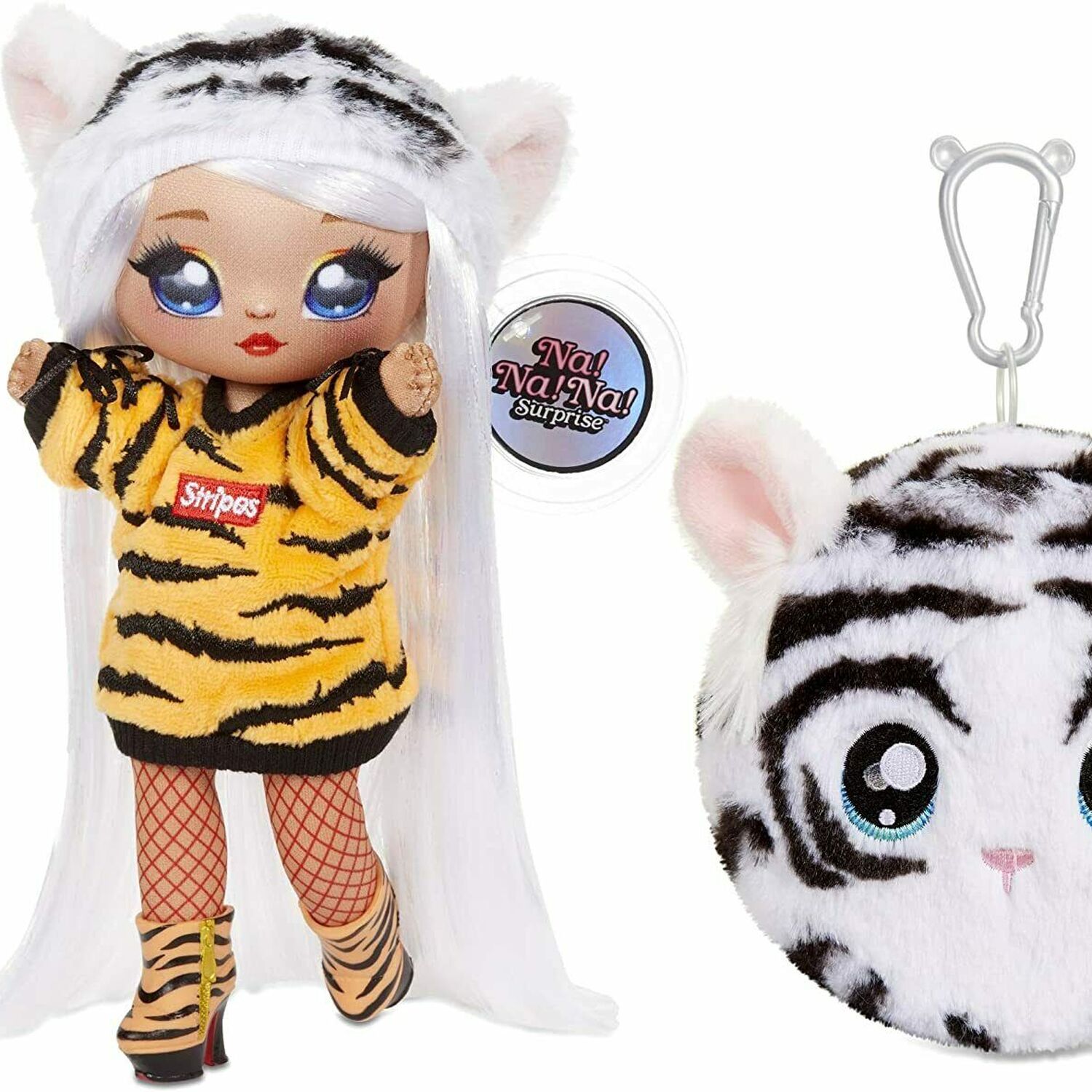 Image of 2-in-1 Fashion Doll and Plush Purse Series 4 Bianca Bengal - Yellow