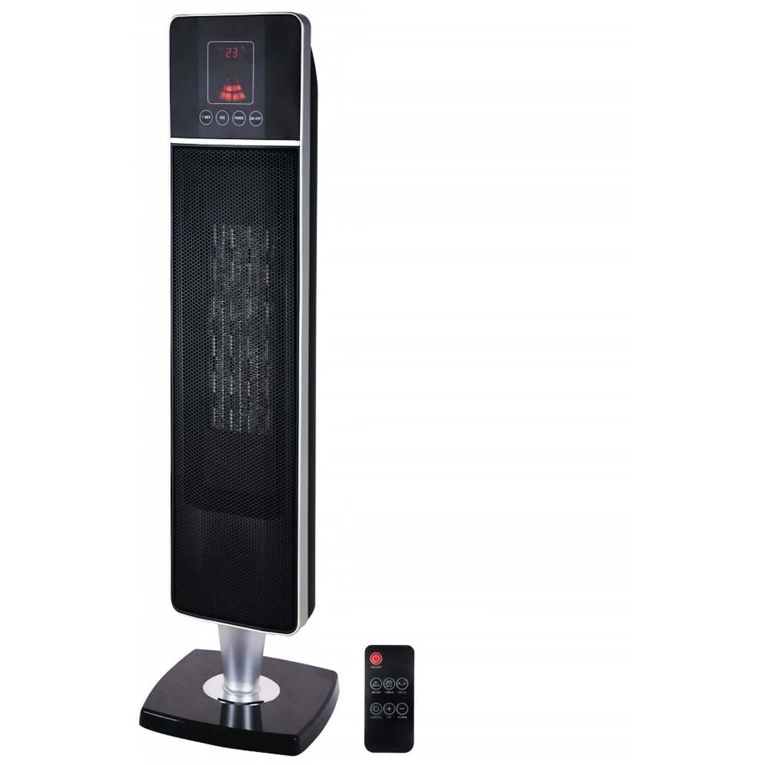 Electric PTC Ceramic Fan Heater, 2000W - Black