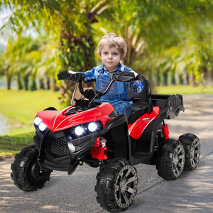 Costway 12V 6 Wheels ATV Quad Ride On Car-Red