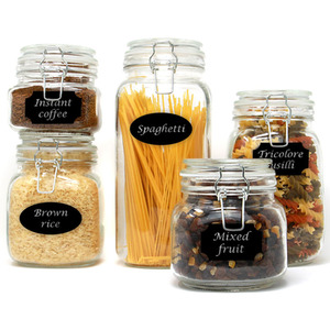 Clip Top Glass Storage Jars - Assorted Set of 5