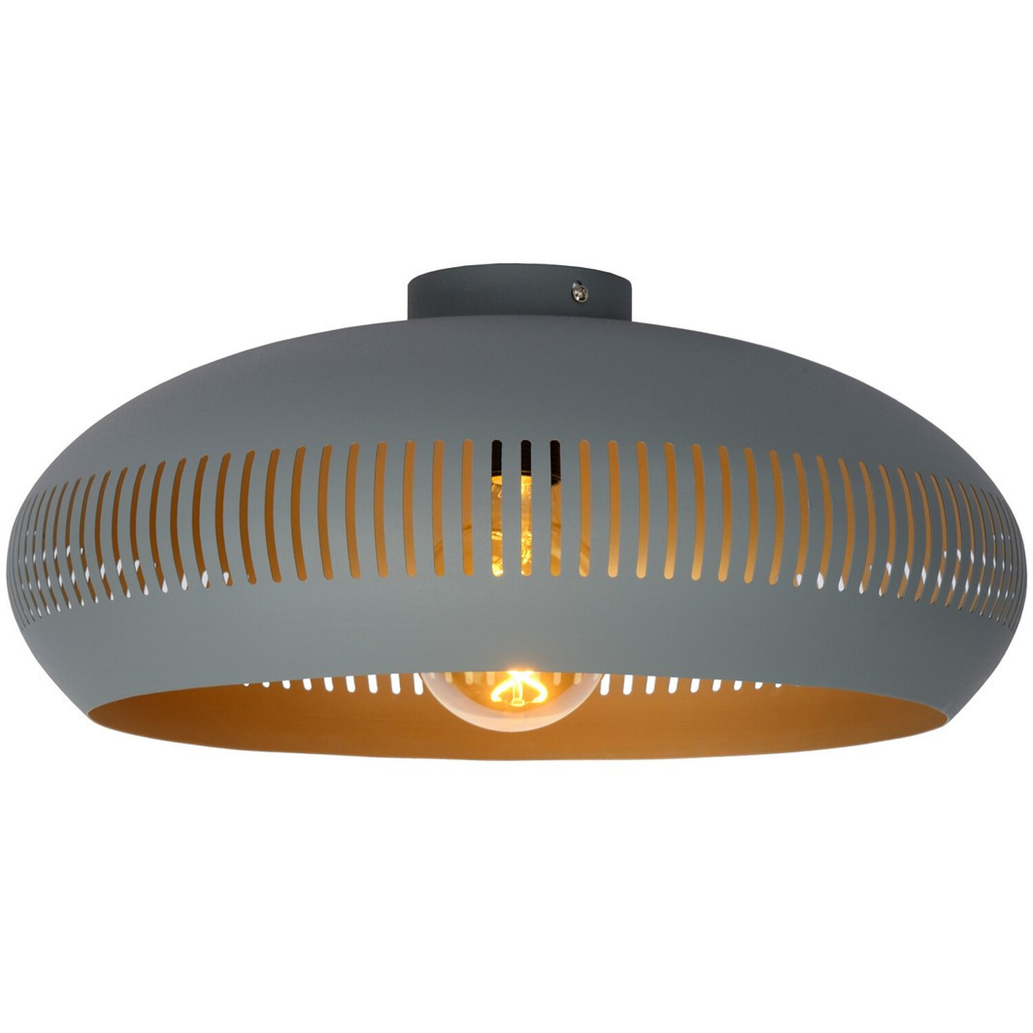 Rayco Vintage Flush Ceiling Light Grey - Grey thumbnail