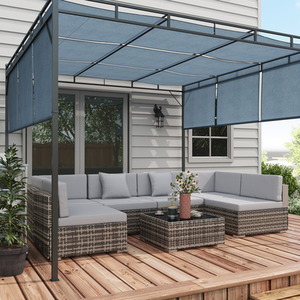 Grey Outsunny 7 Piece Rattan Garden Furniture Set shot 4759271